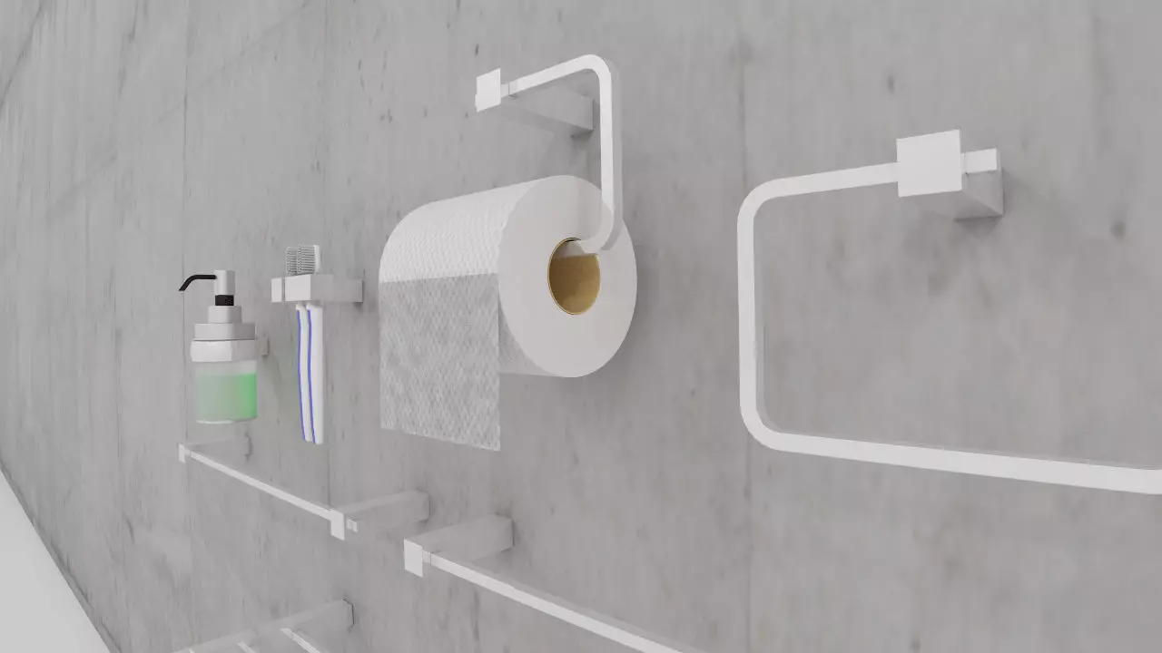 juego de accesorios  Low-poly 3D model_0