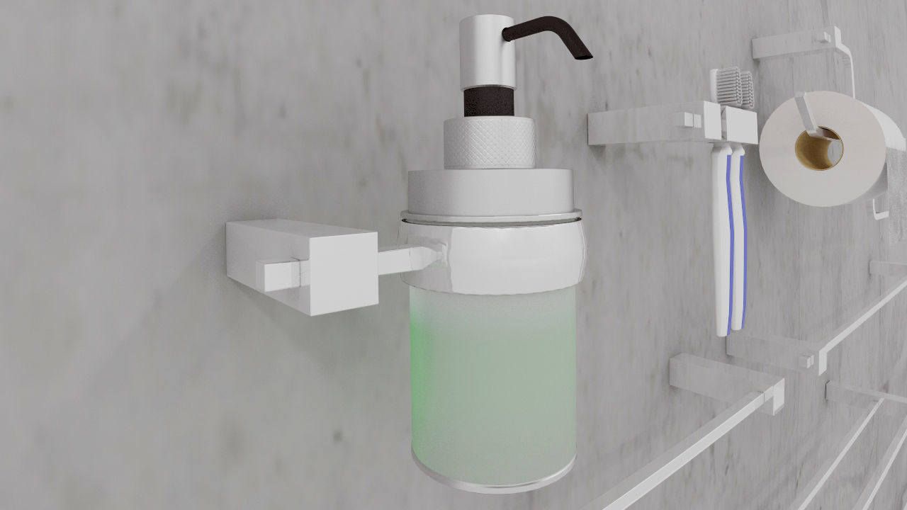 juego de accesorios  Low-poly 3D model_2