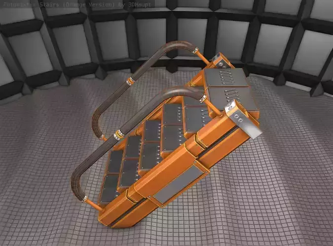 Sci-Fi Stairs - 6 - Orange Version