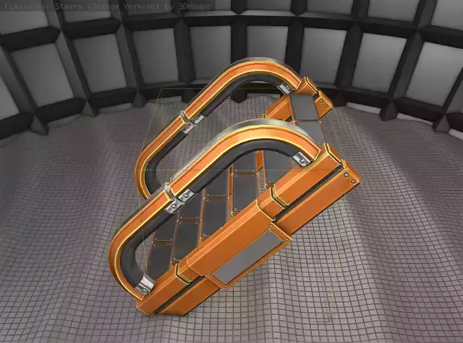 Sci-Fi Stairs - 11 - Orange Version