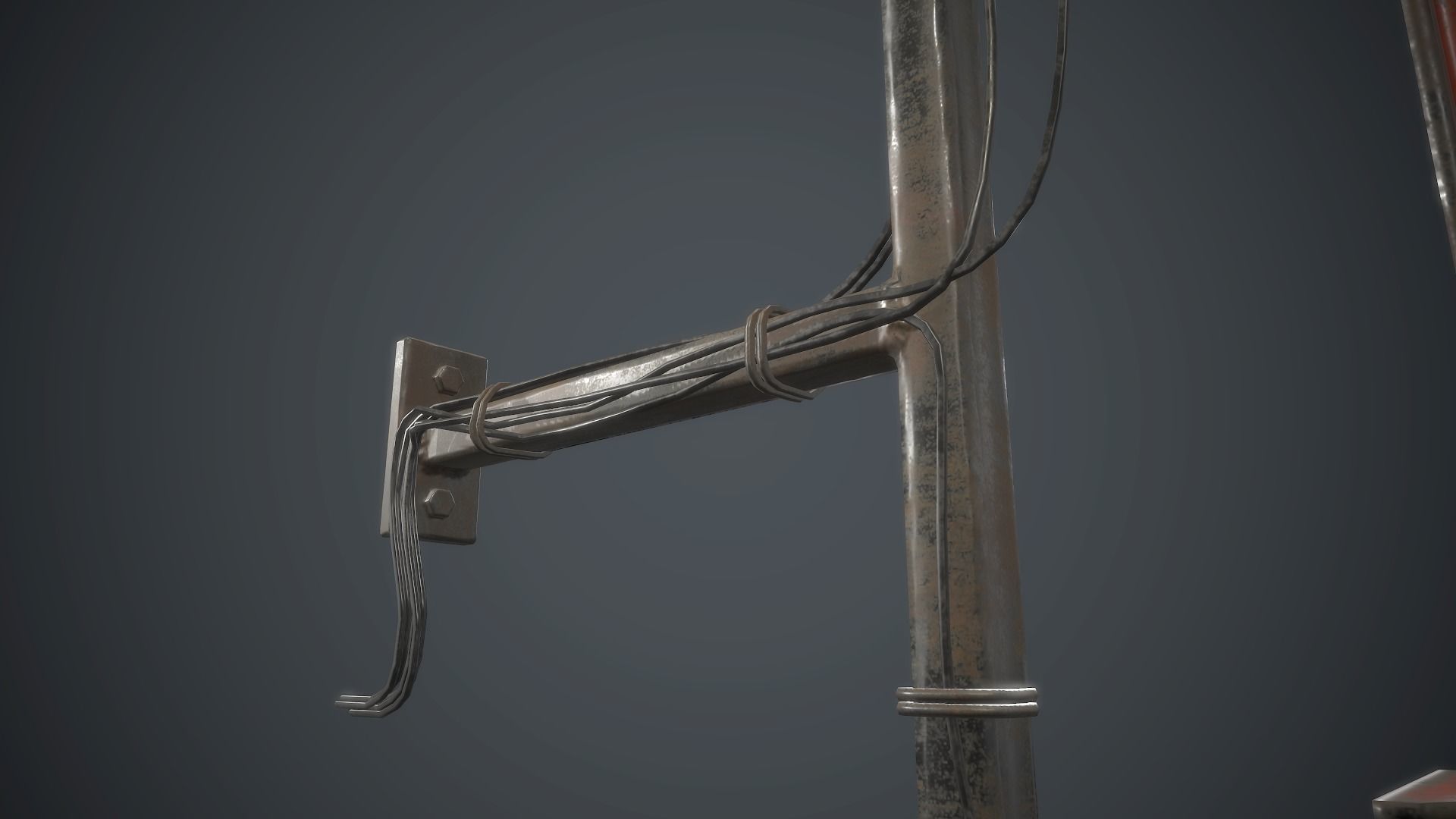  Old Metal Motel Sign PBR Game Ready Low-poly 3D model_6