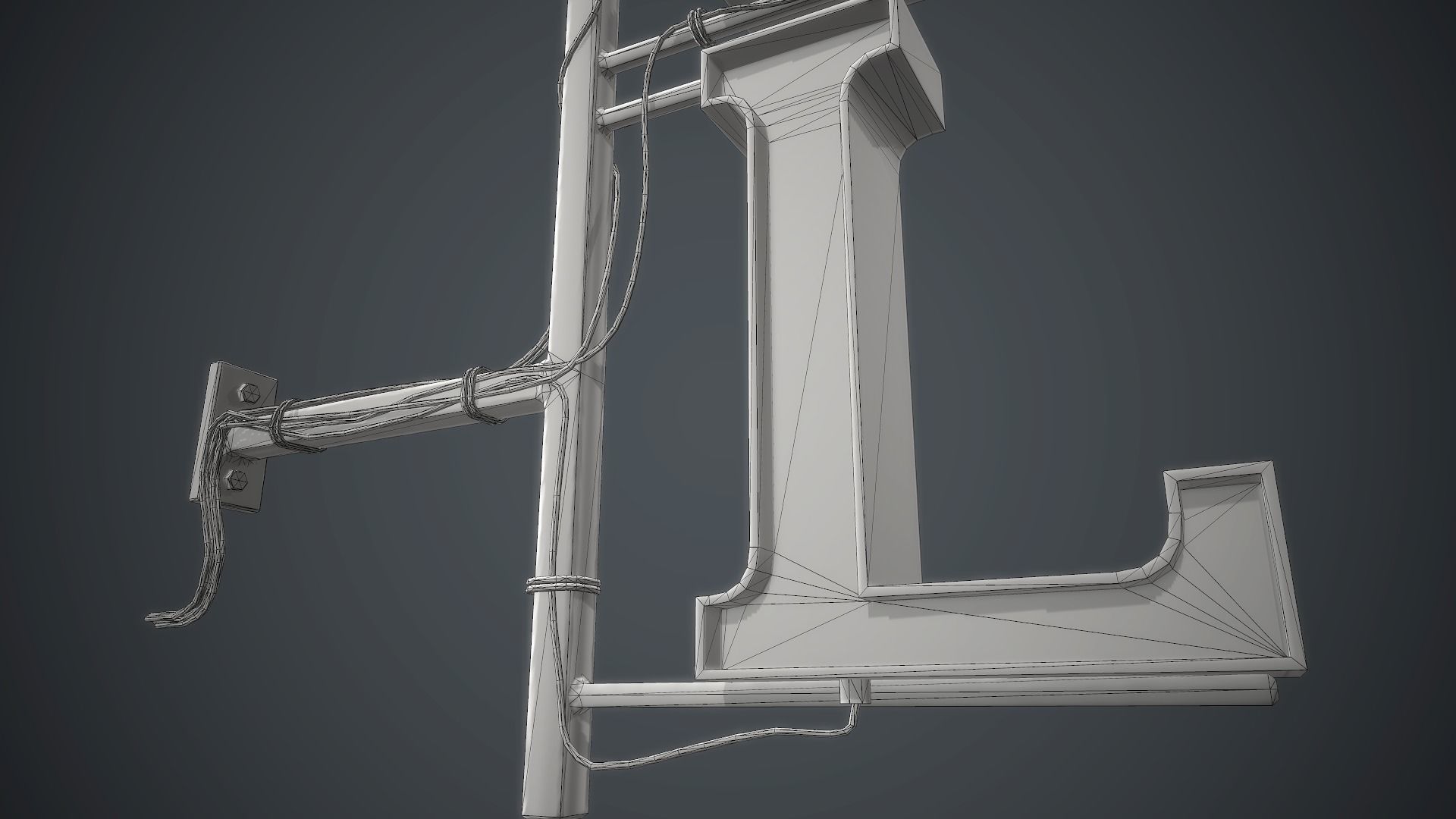  Old Metal Motel Sign PBR Game Ready Low-poly 3D model_19