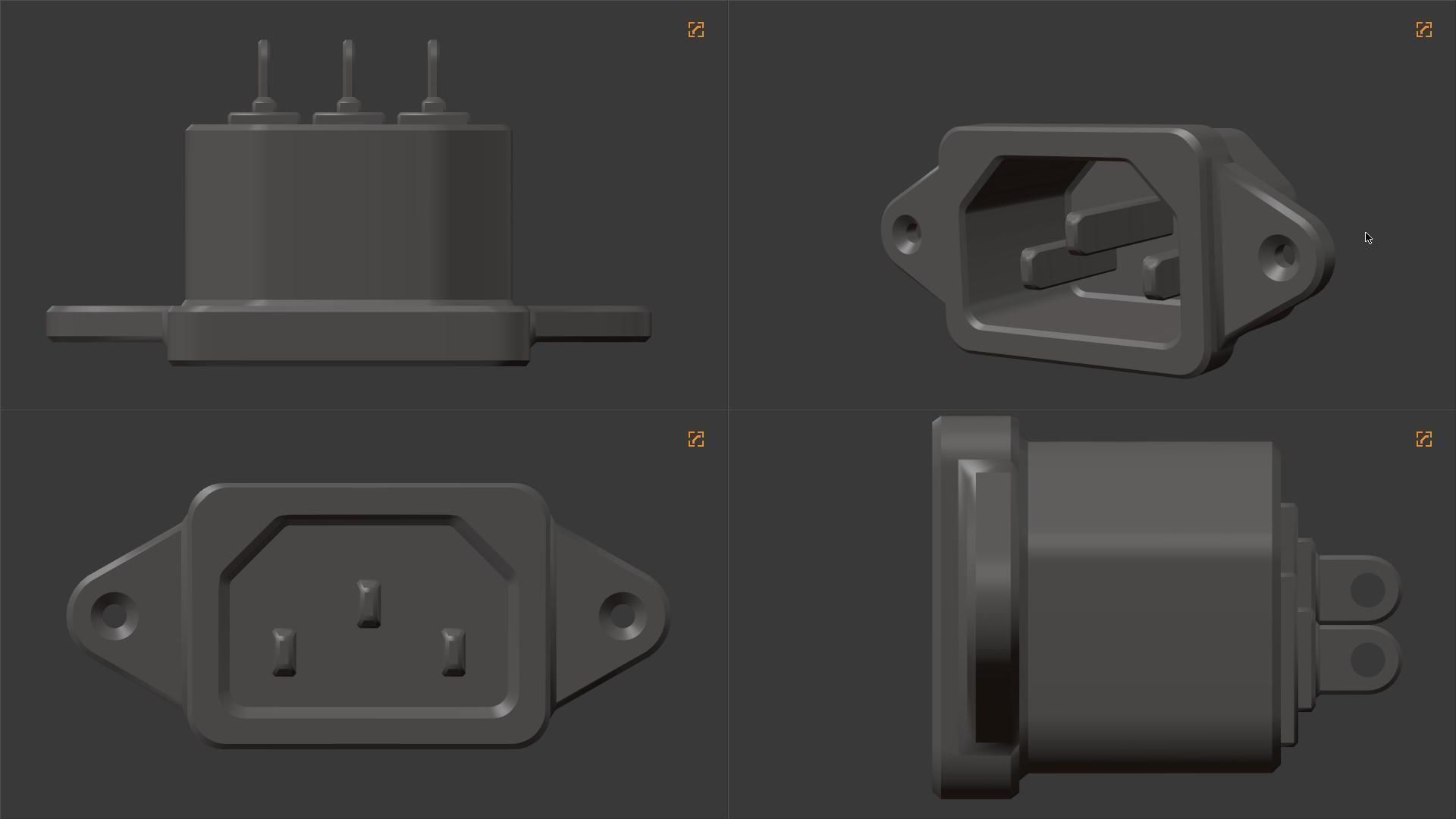 UK Plug and Socket 3D model_3