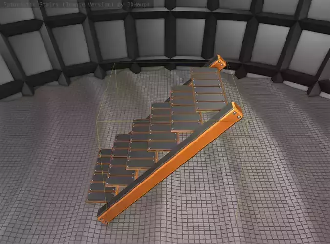 Sci-Fi Stairs - 15- Orange Version