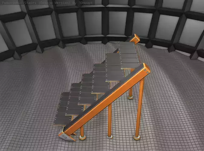Sci-Fi Stairs - 16 - Orange Version