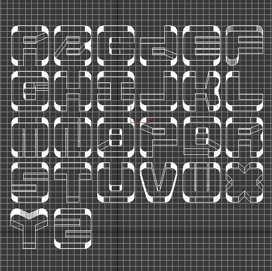 Colorful custom alphabet letters 3D model_1