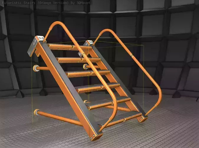 Sci-Fi Stairs - 17 - Orange Version