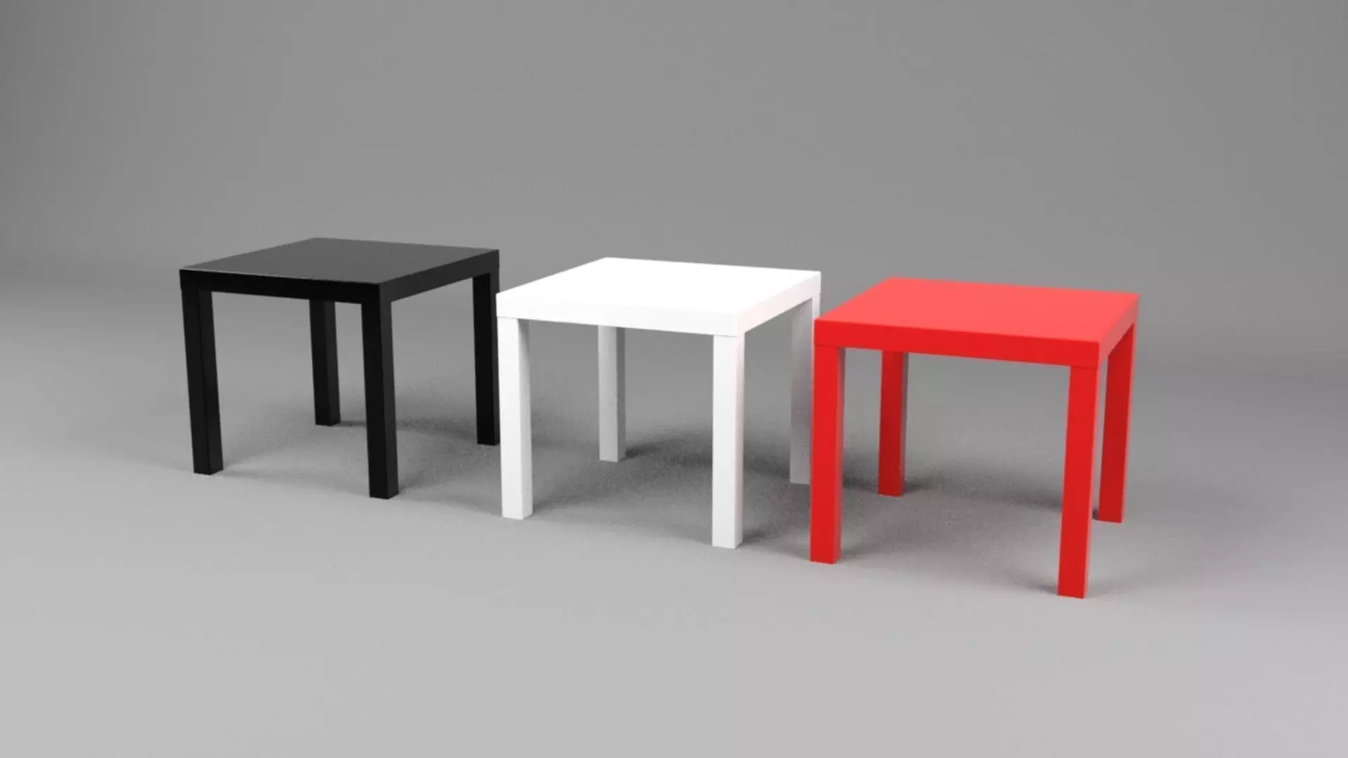 Coffee table  Low-poly 3D model_0