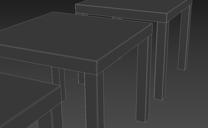 Coffee table  Low-poly 3D model_5