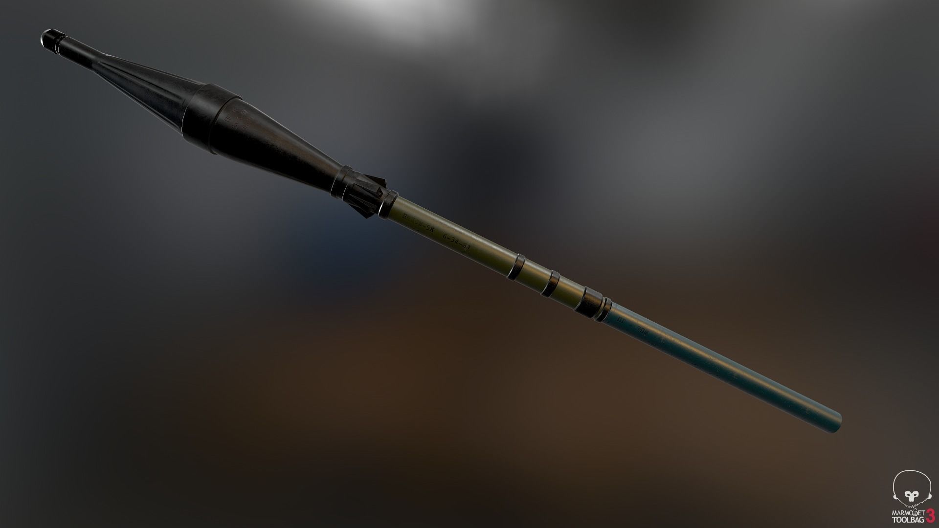 RPG-7 Rocket-Launcher Low-poly 3D model_9