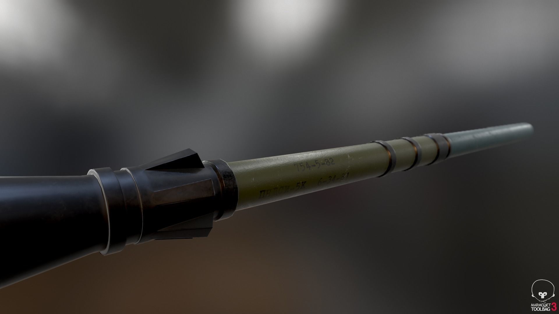 RPG-7 Rocket-Launcher Low-poly 3D model_10