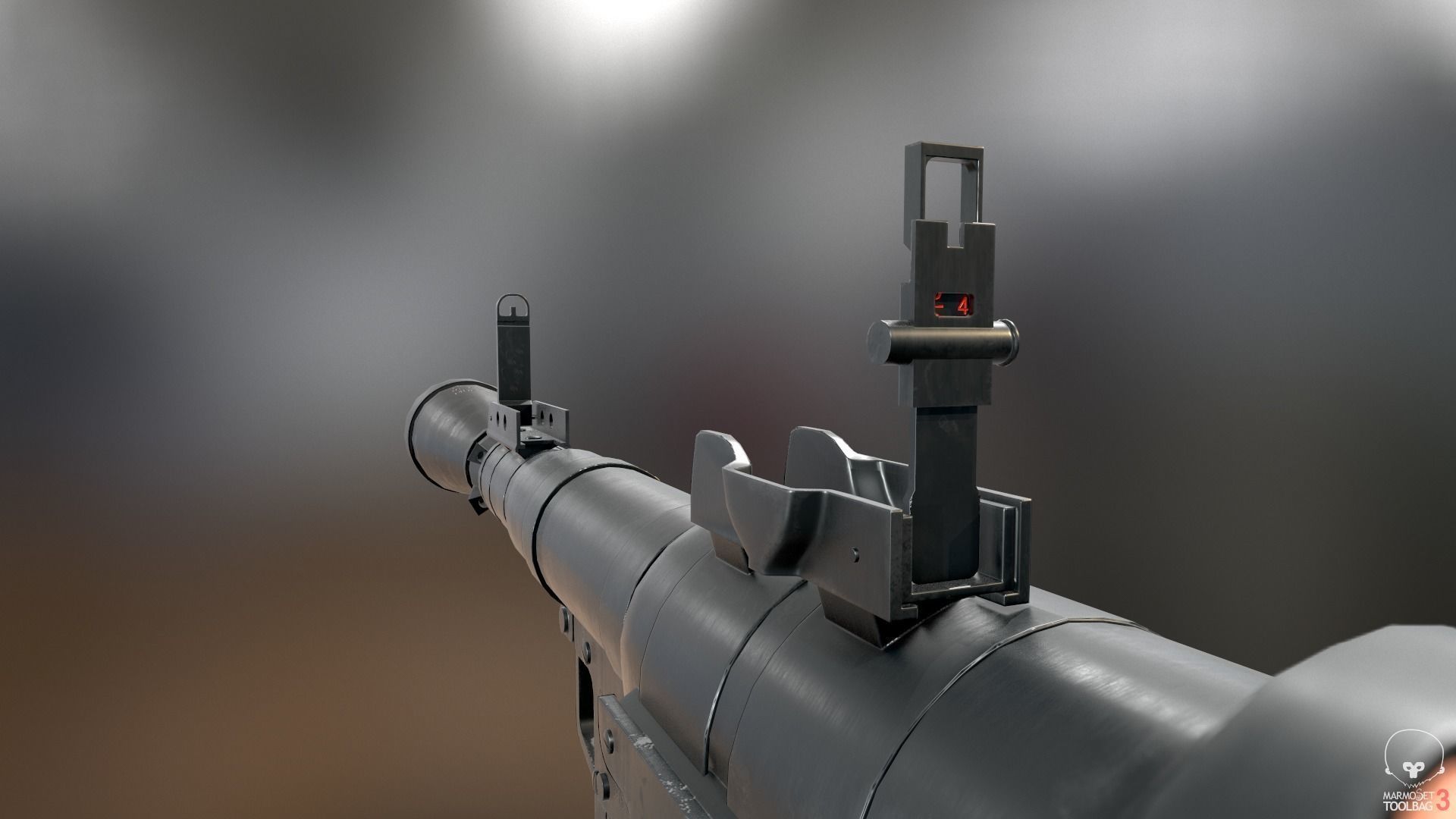 RPG-7 Rocket-Launcher Low-poly 3D model_6