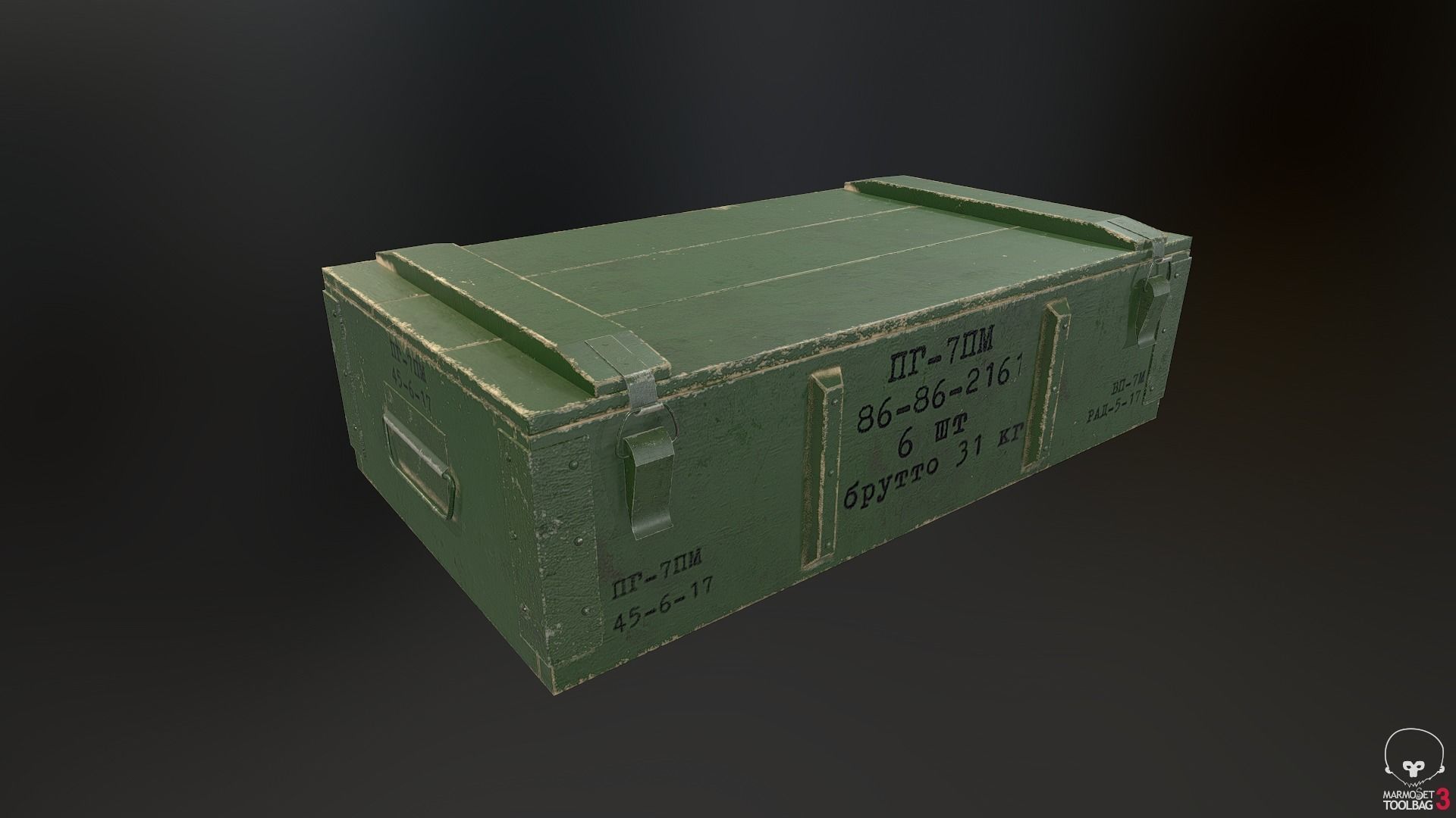 RPG-7 Rocket-Launcher Low-poly 3D model_11