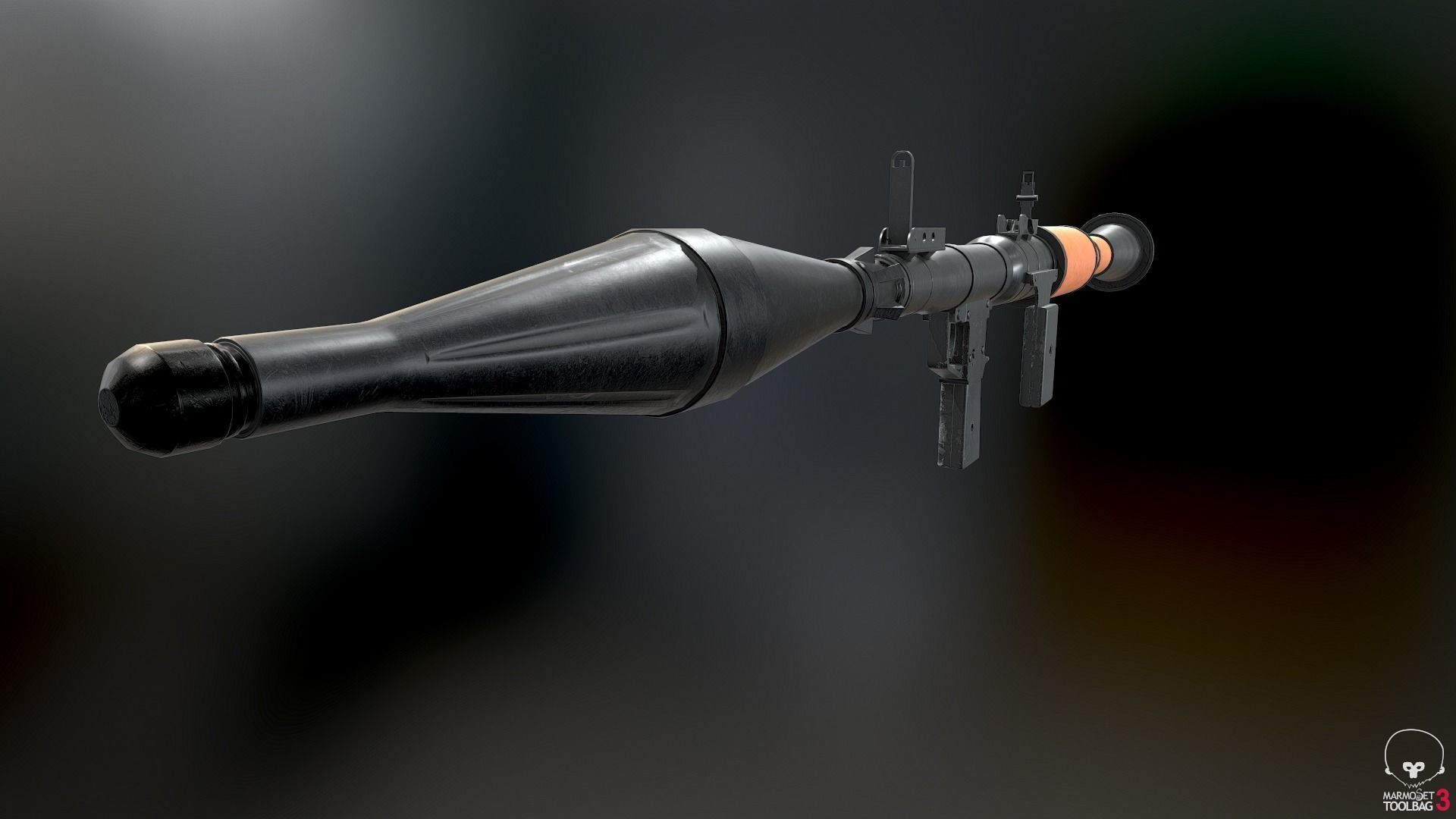 RPG-7 Rocket-Launcher Low-poly 3D model_3