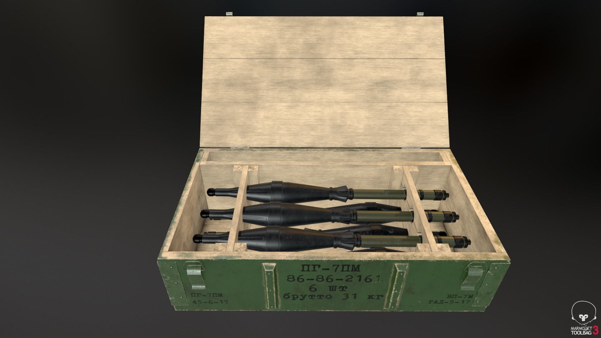 RPG-7 Rocket-Launcher Low-poly 3D model_13