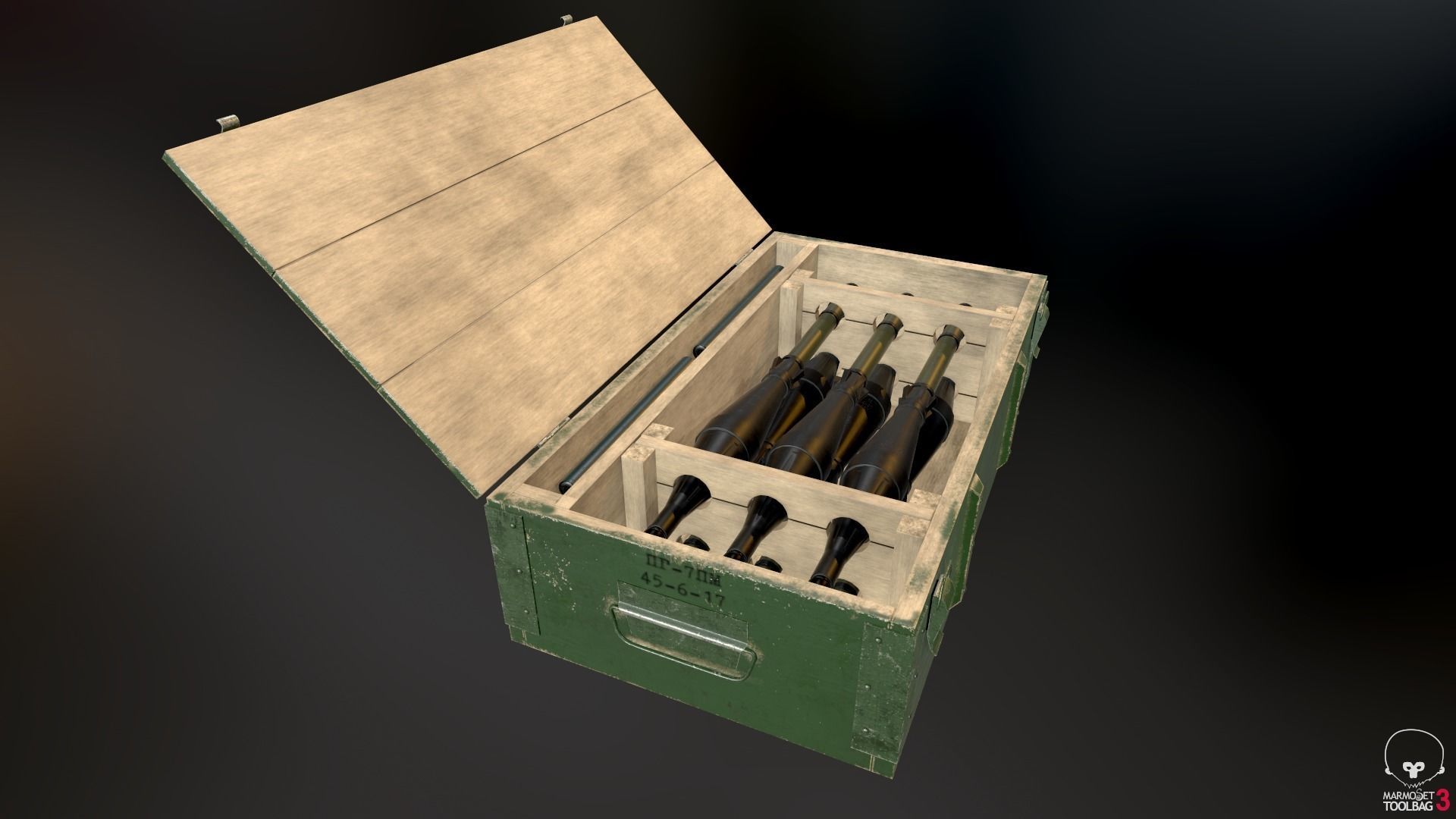 RPG-7 Rocket-Launcher Low-poly 3D model_14