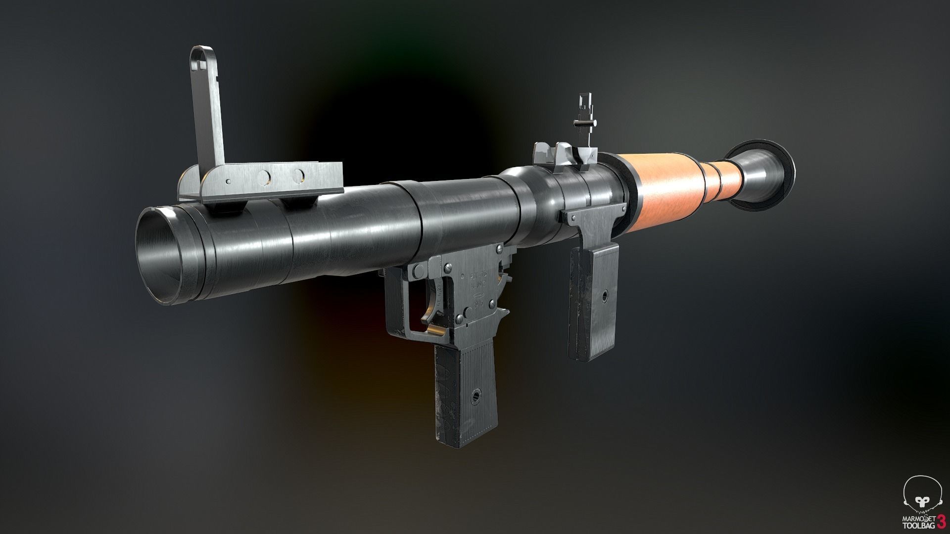 RPG-7 Rocket-Launcher Low-poly 3D model_4
