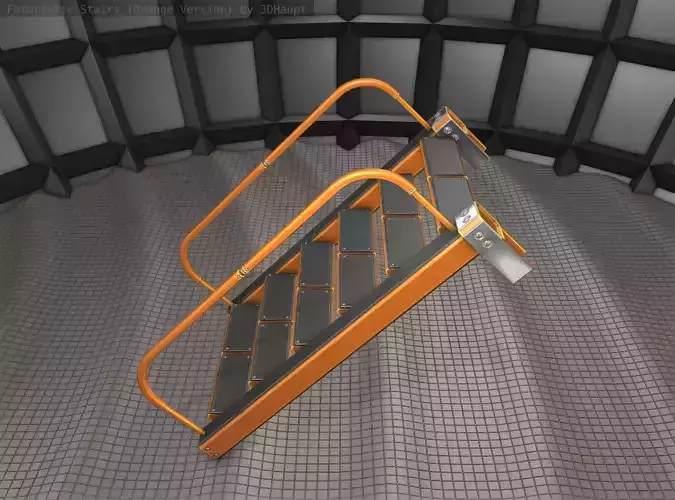 Sci-Fi Stairs - 18- Orange Version