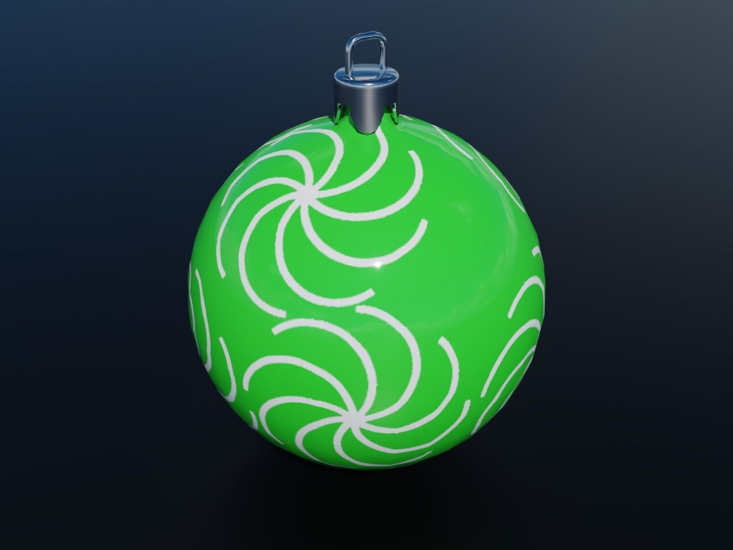 Christmas Balls Low-poly 3D model_11