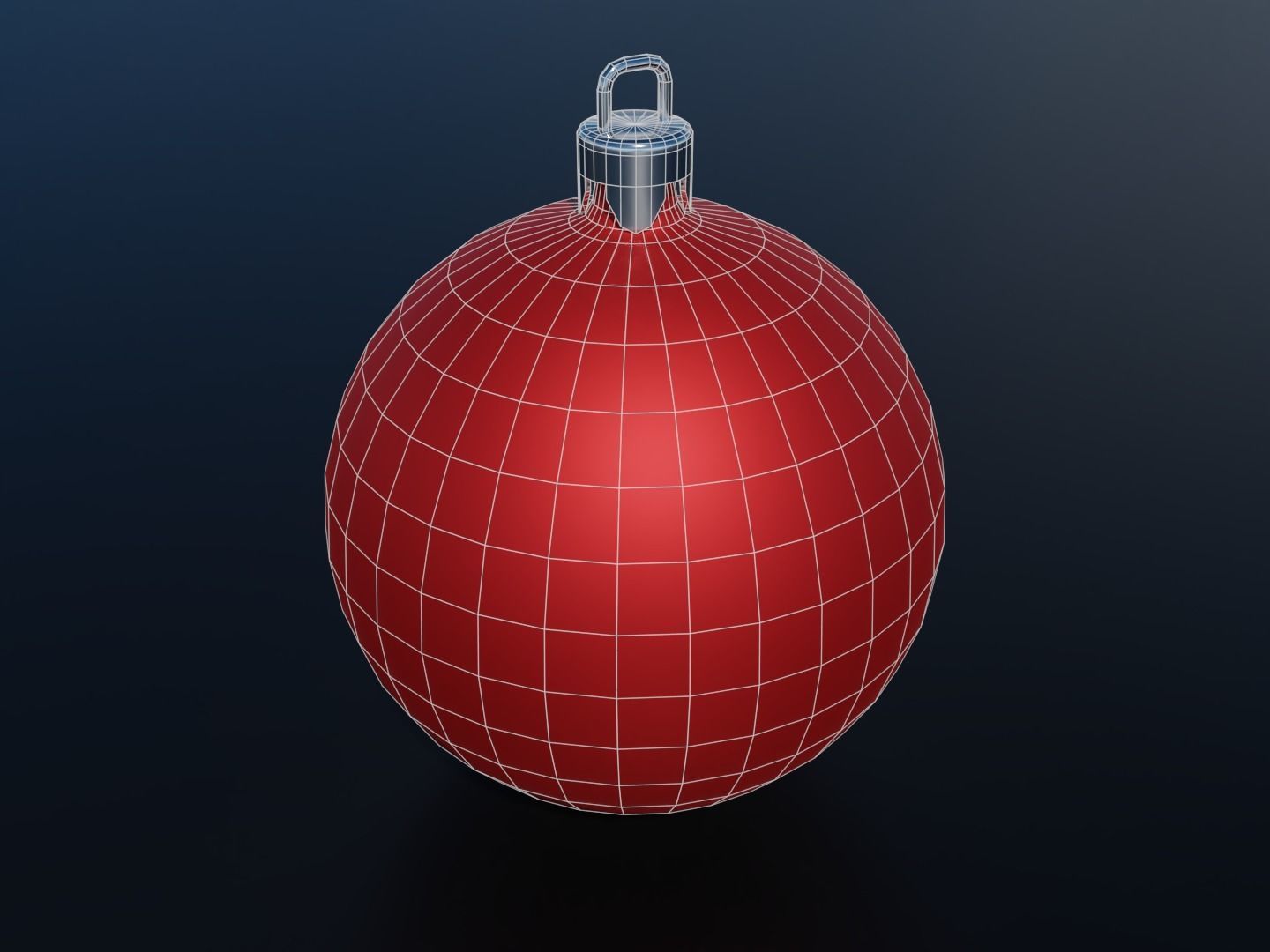 Christmas Balls Low-poly 3D model_2