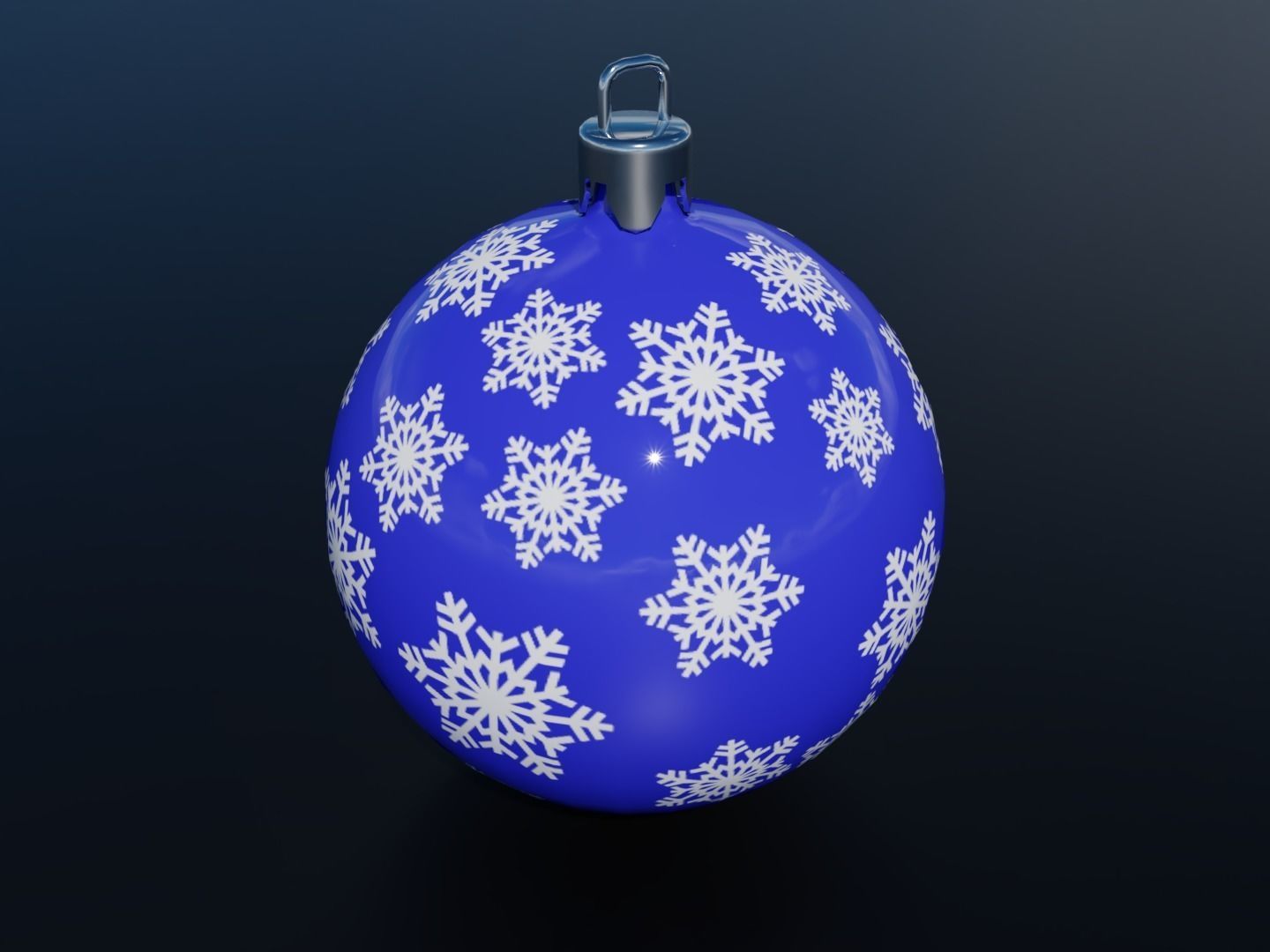 Christmas Balls Low-poly 3D model_12