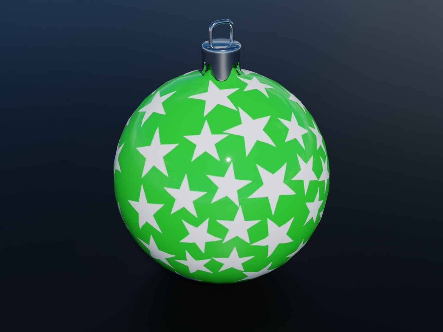 Christmas Balls Low-poly 3D model_10
