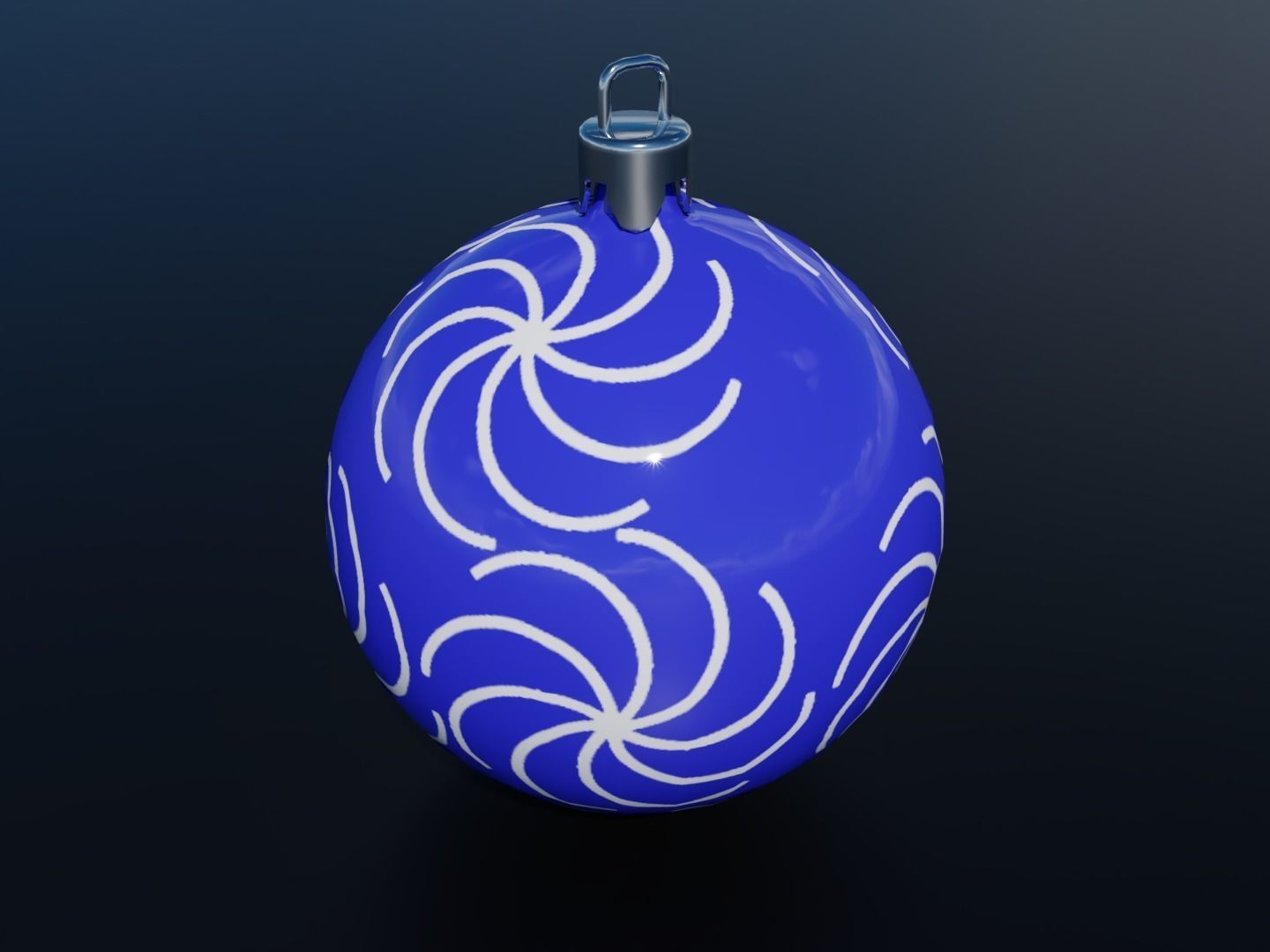 Christmas Balls Low-poly 3D model_14