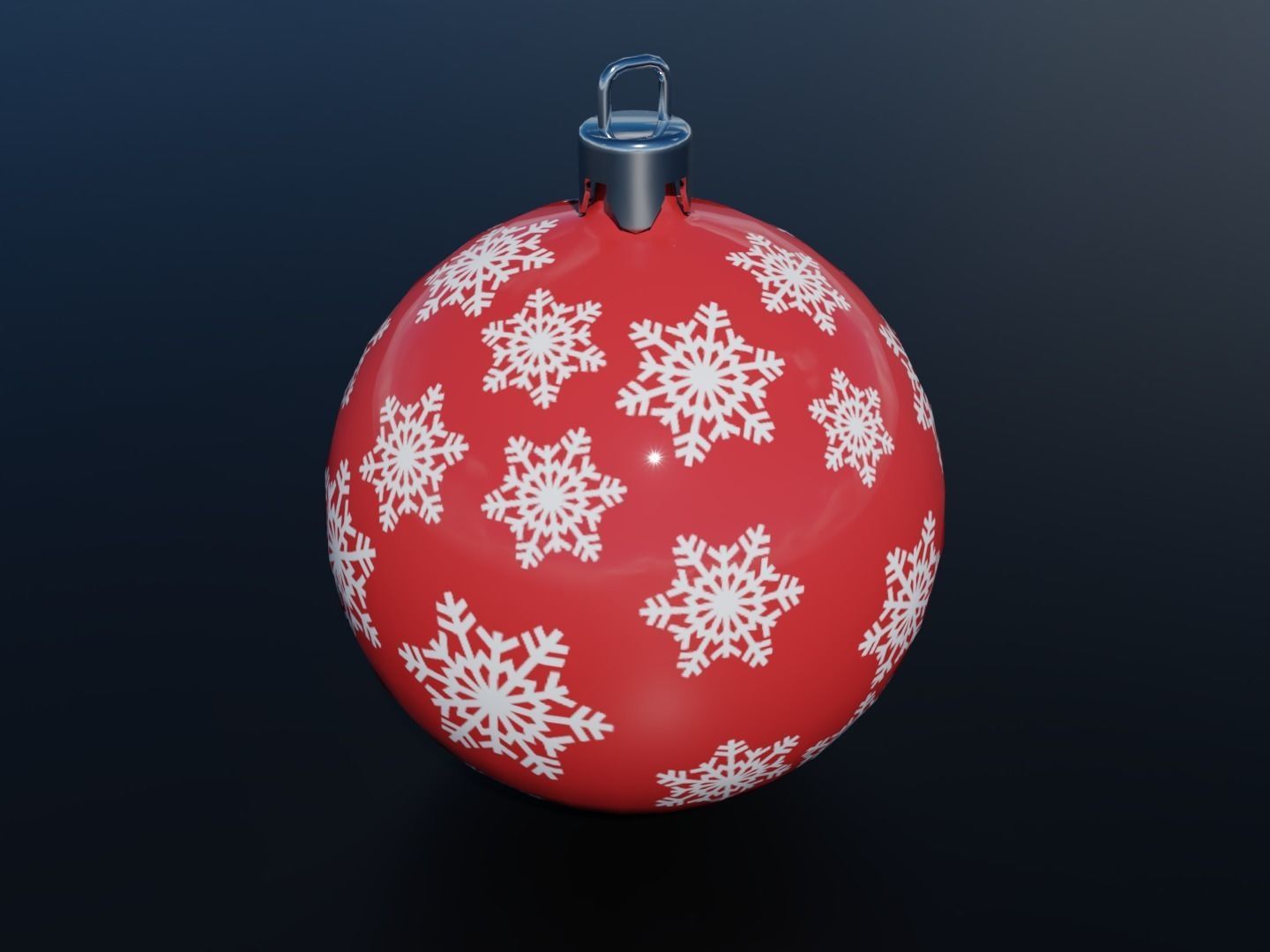 Christmas Balls Low-poly 3D model_6