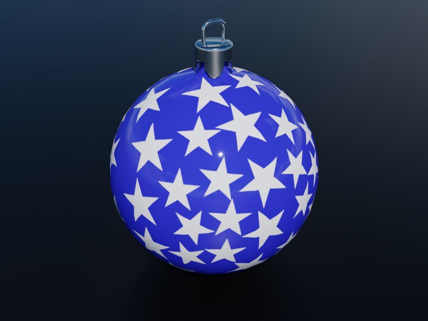 Christmas Balls Low-poly 3D model_13