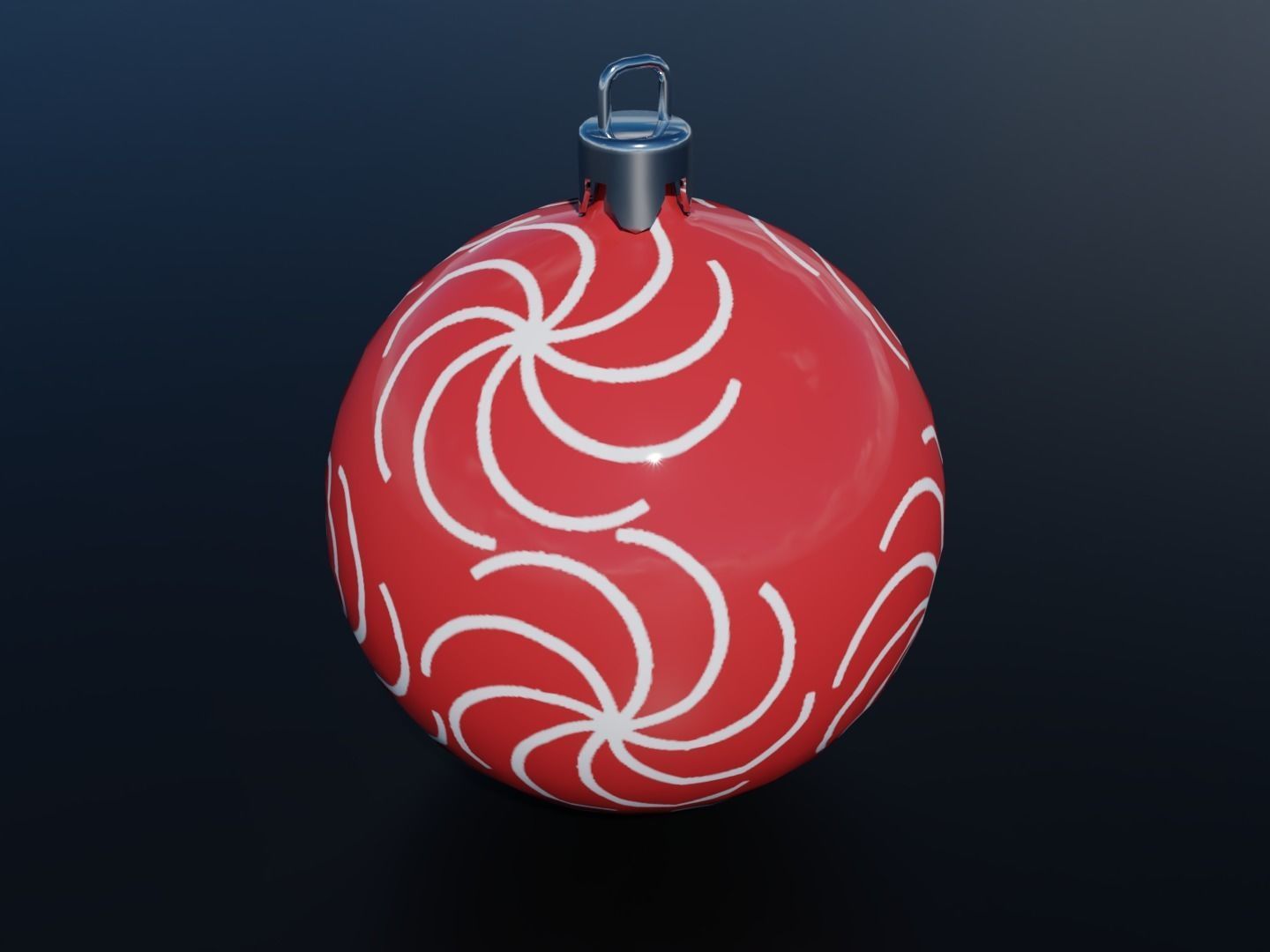 Christmas Balls Low-poly 3D model_8