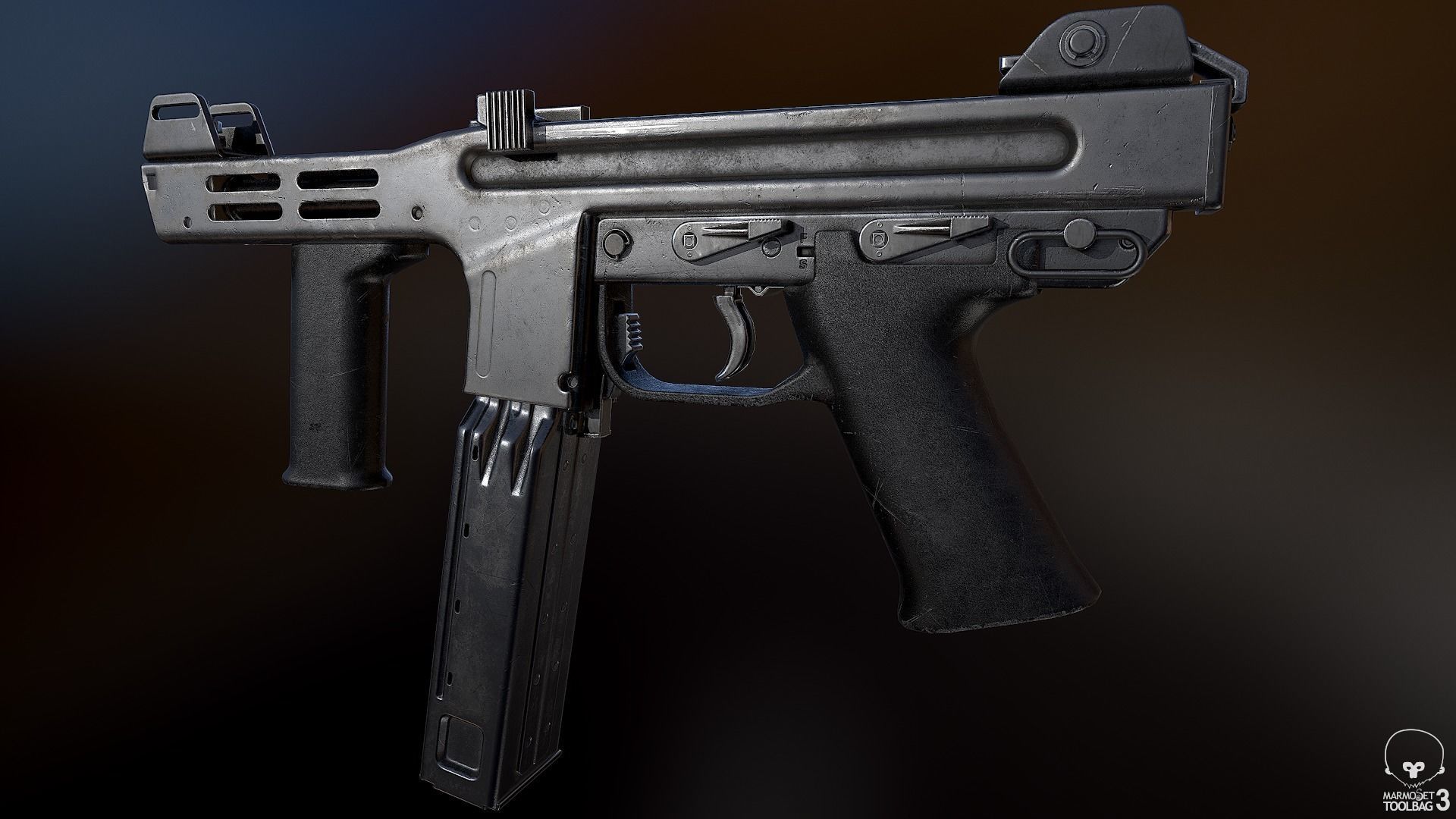 Spectre M4 Low-poly 3D model_2