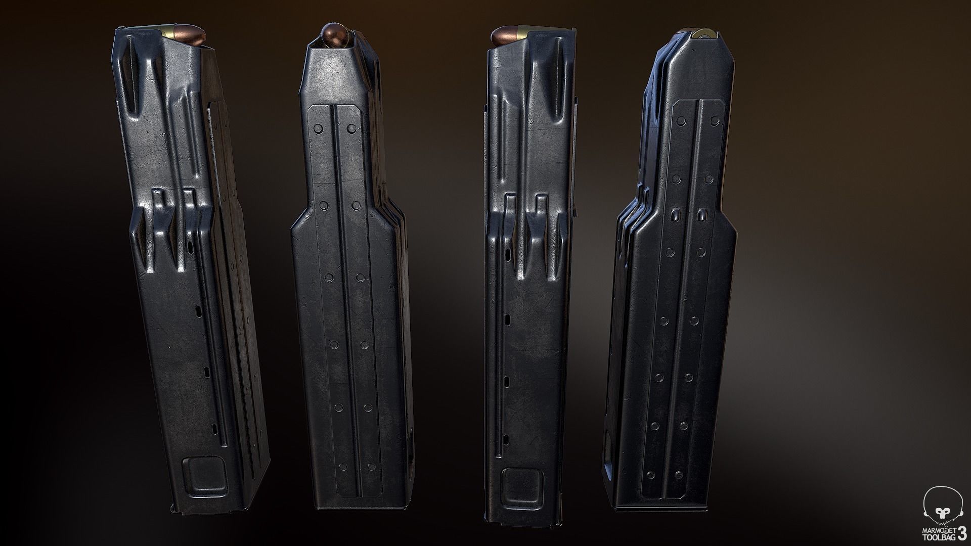 Spectre M4 Low-poly 3D model_9