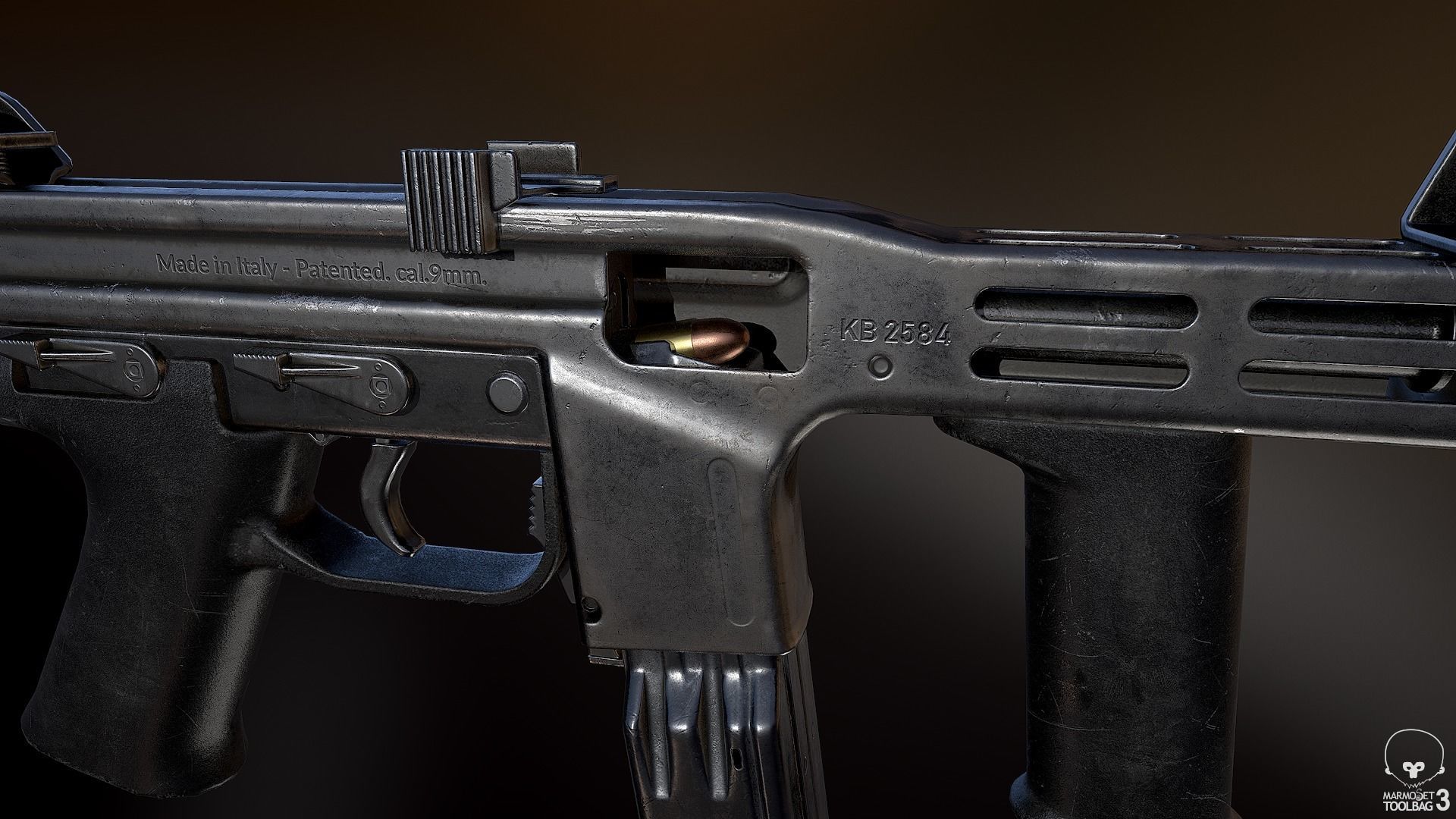 Spectre M4 Low-poly 3D model_8
