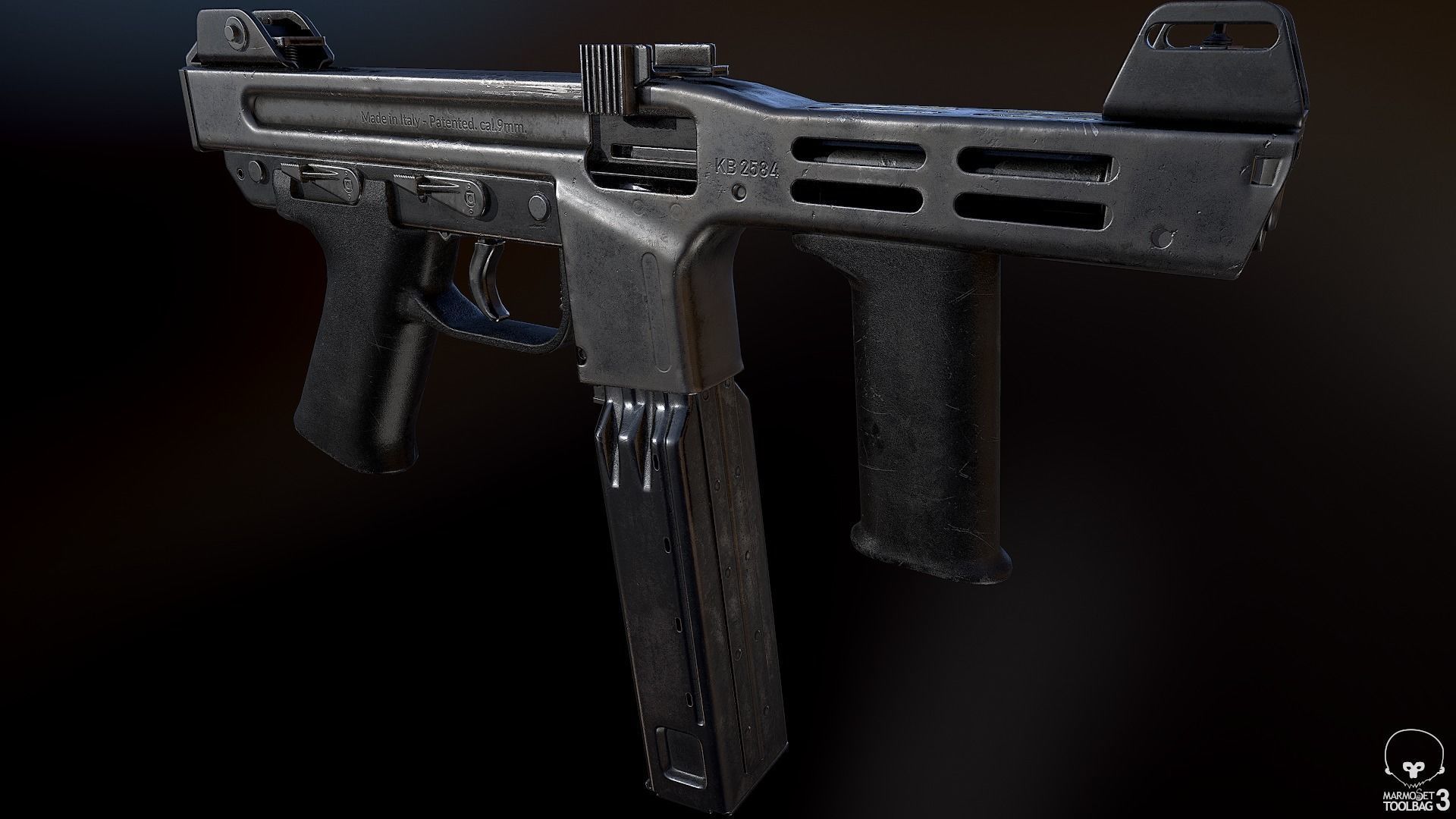 Spectre M4 Low-poly 3D model_6