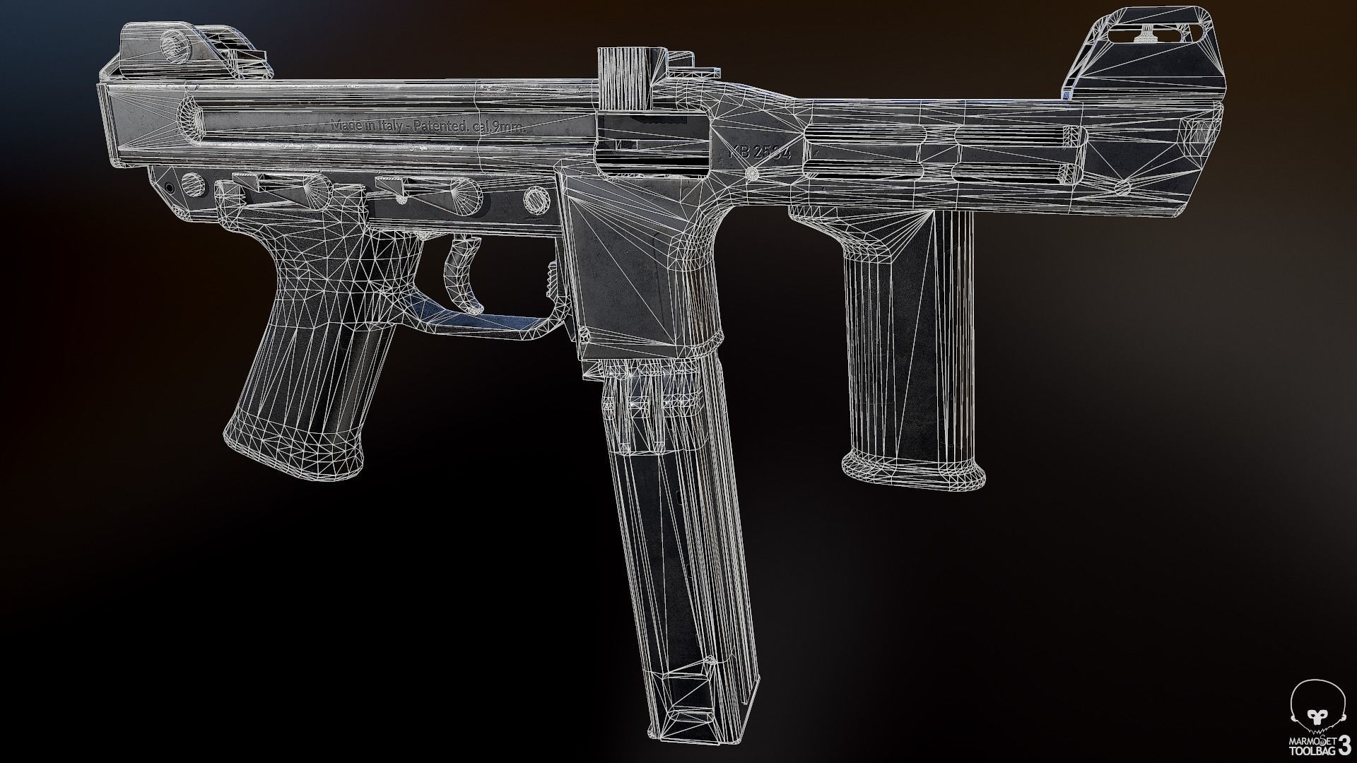 Spectre M4 Low-poly 3D model_15