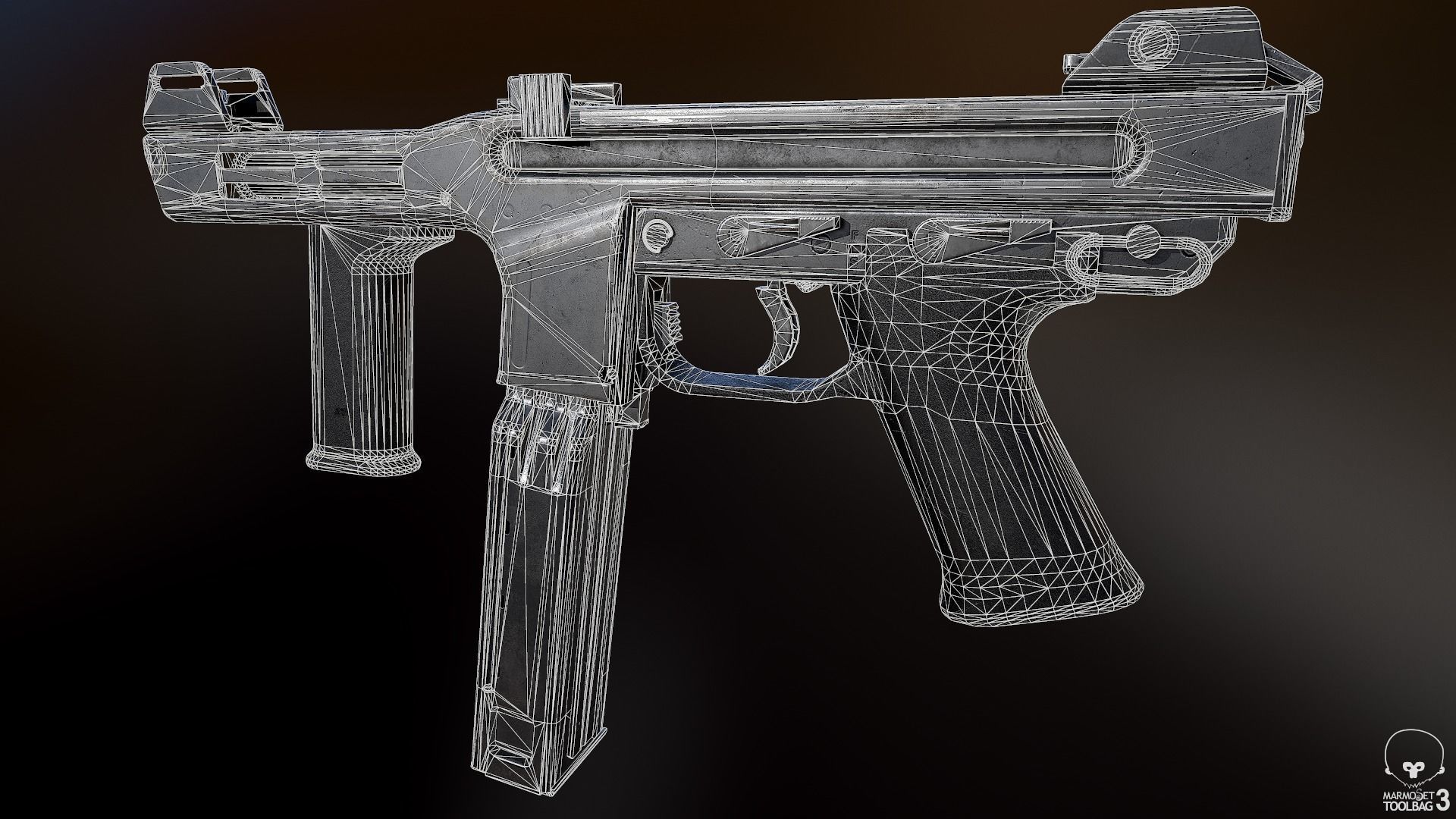 Spectre M4 Low-poly 3D model_14