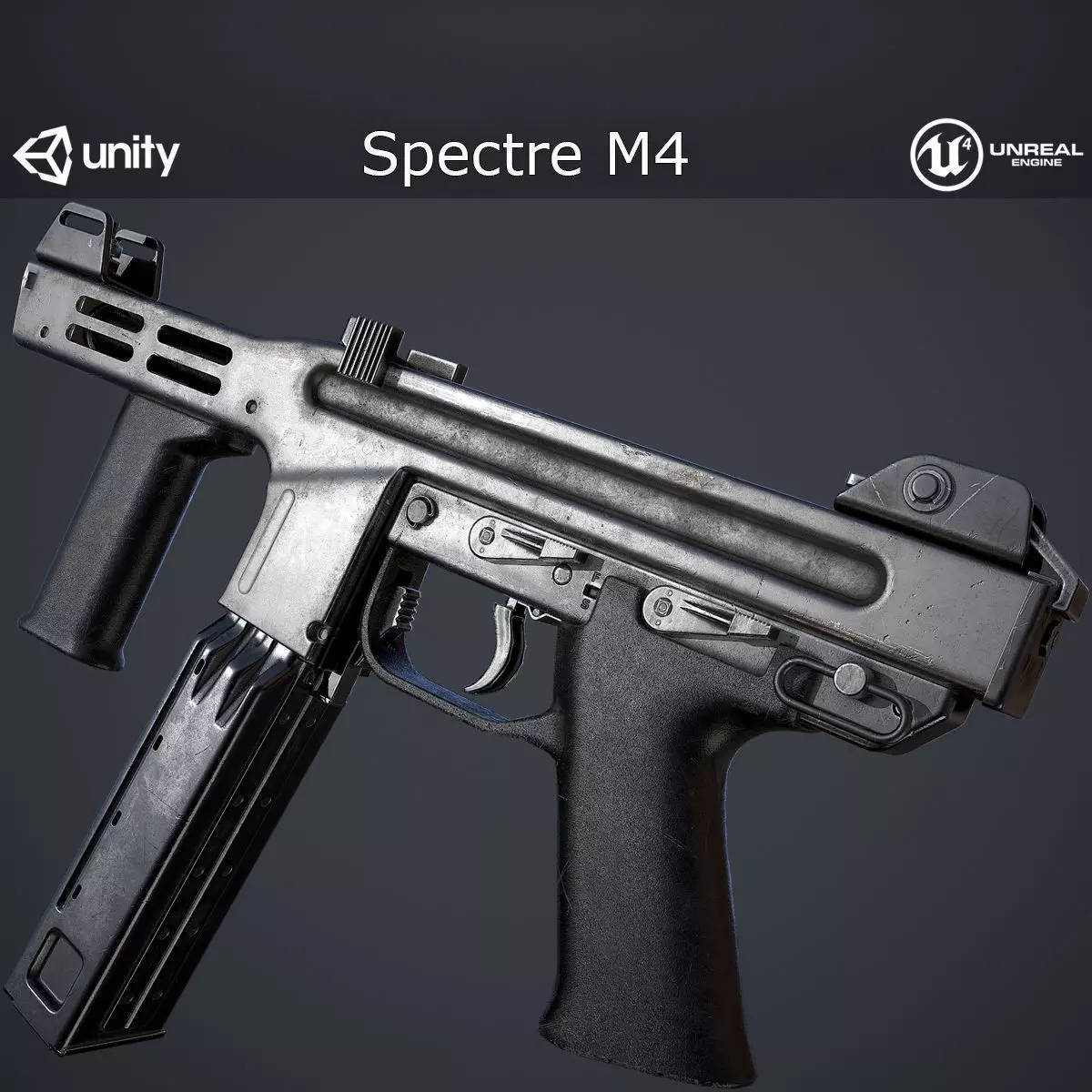 Spectre M4 Low-poly 3D model_0