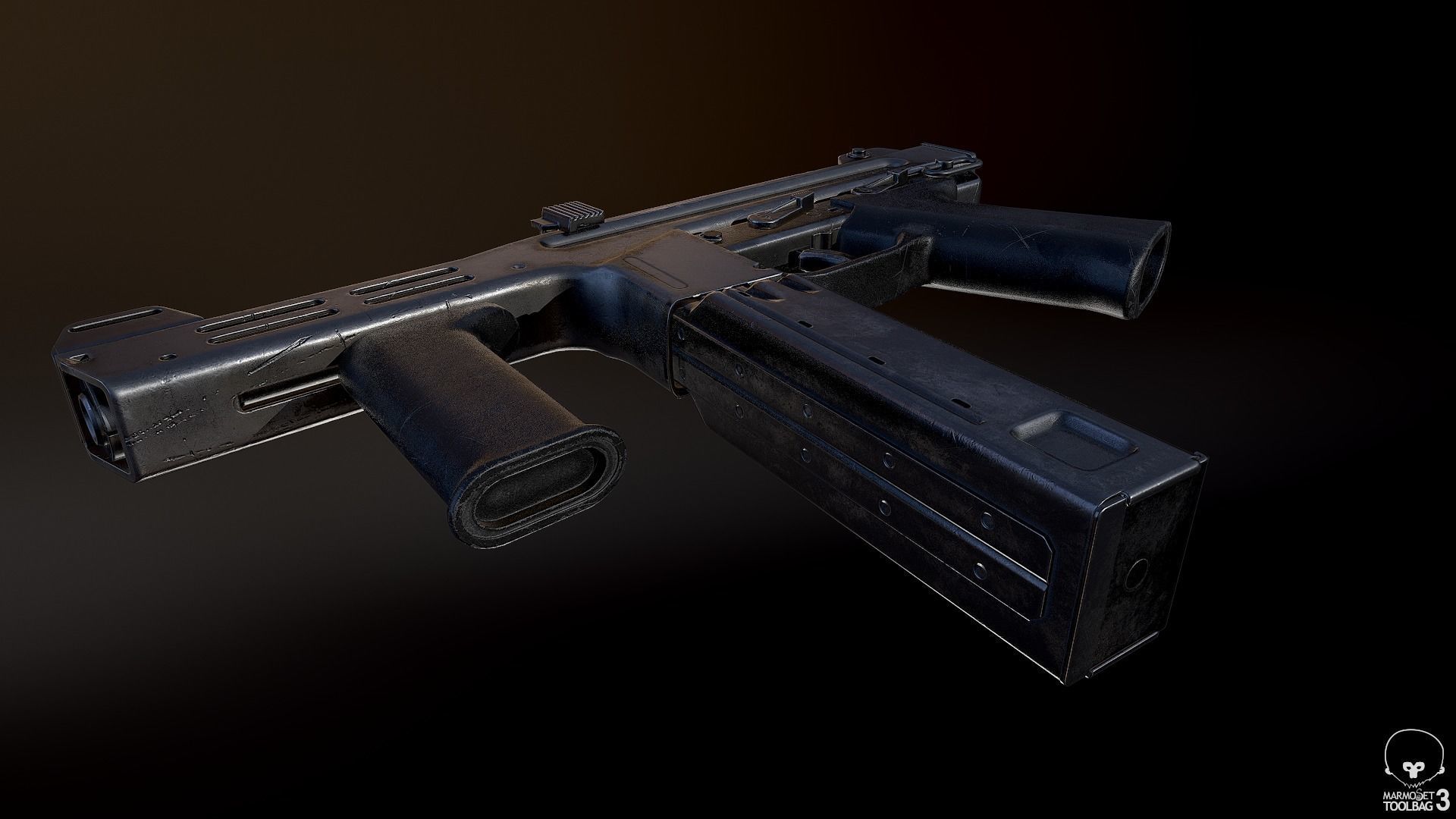 Spectre M4 Low-poly 3D model_13