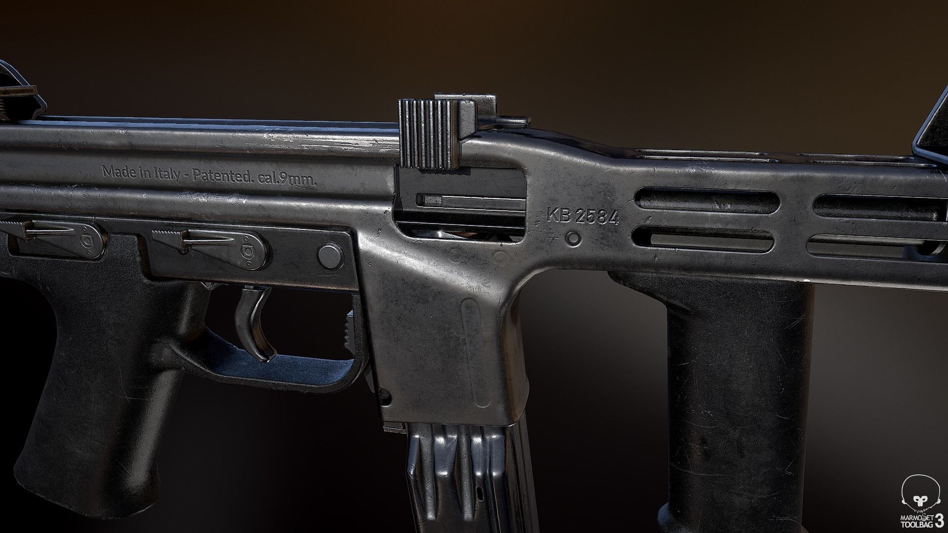 Spectre M4 Low-poly 3D model_7
