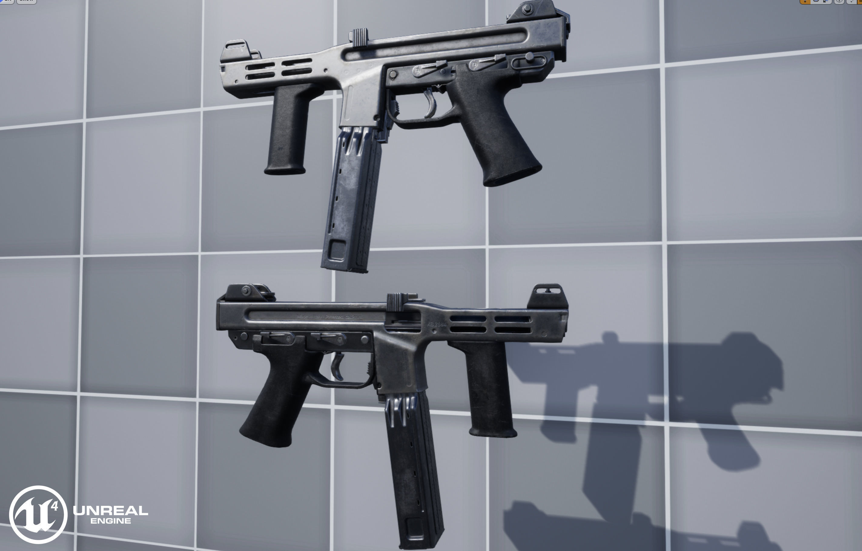 Spectre M4 Low-poly 3D model_17