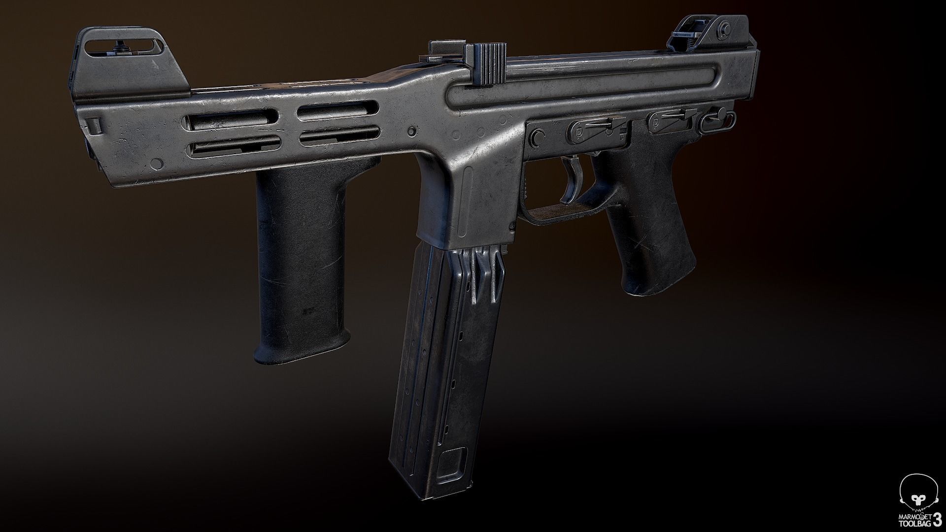 Spectre M4 Low-poly 3D model_3