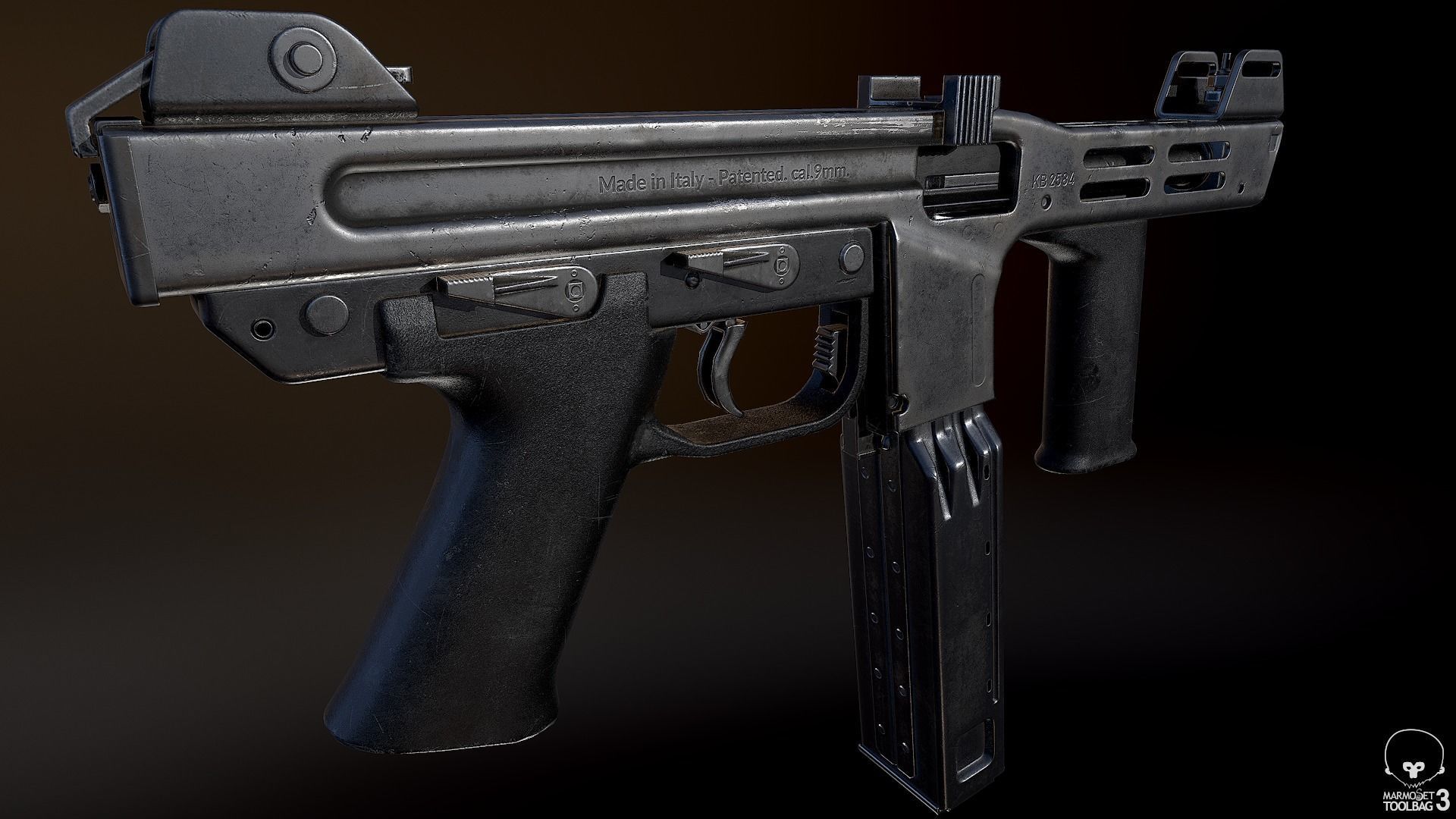 Spectre M4 Low-poly 3D model_5