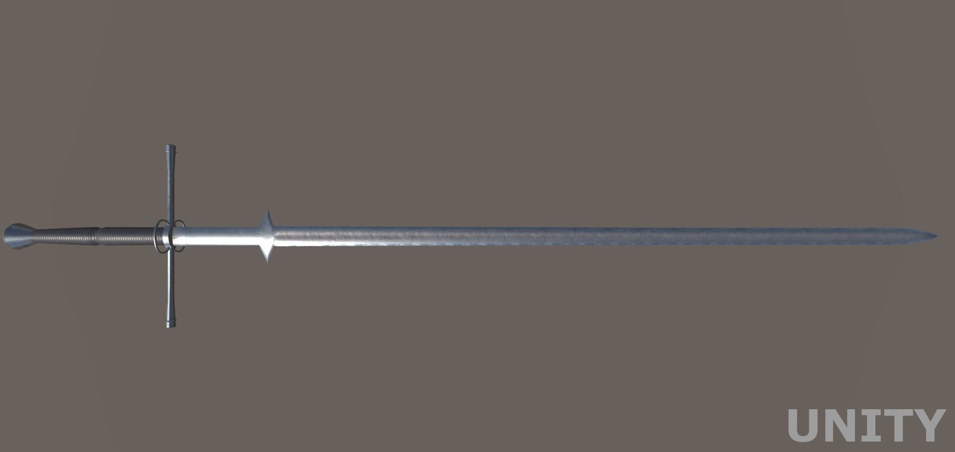 Twohanded Sword Low-poly 3D model_8