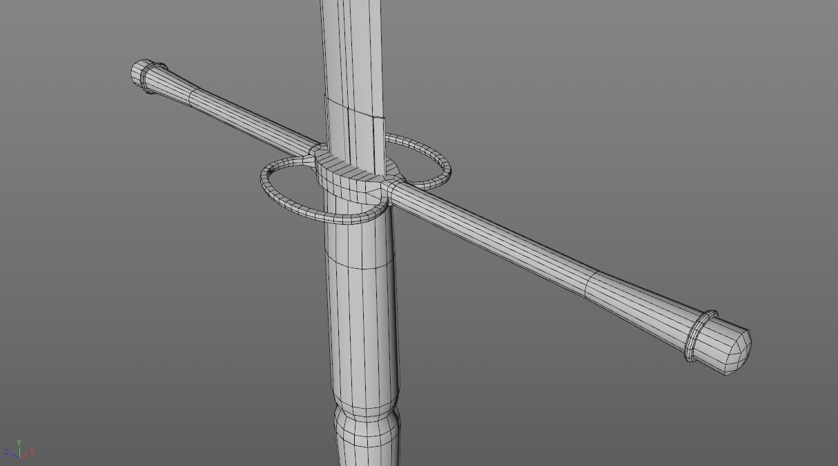 Twohanded Sword Low-poly 3D model_12