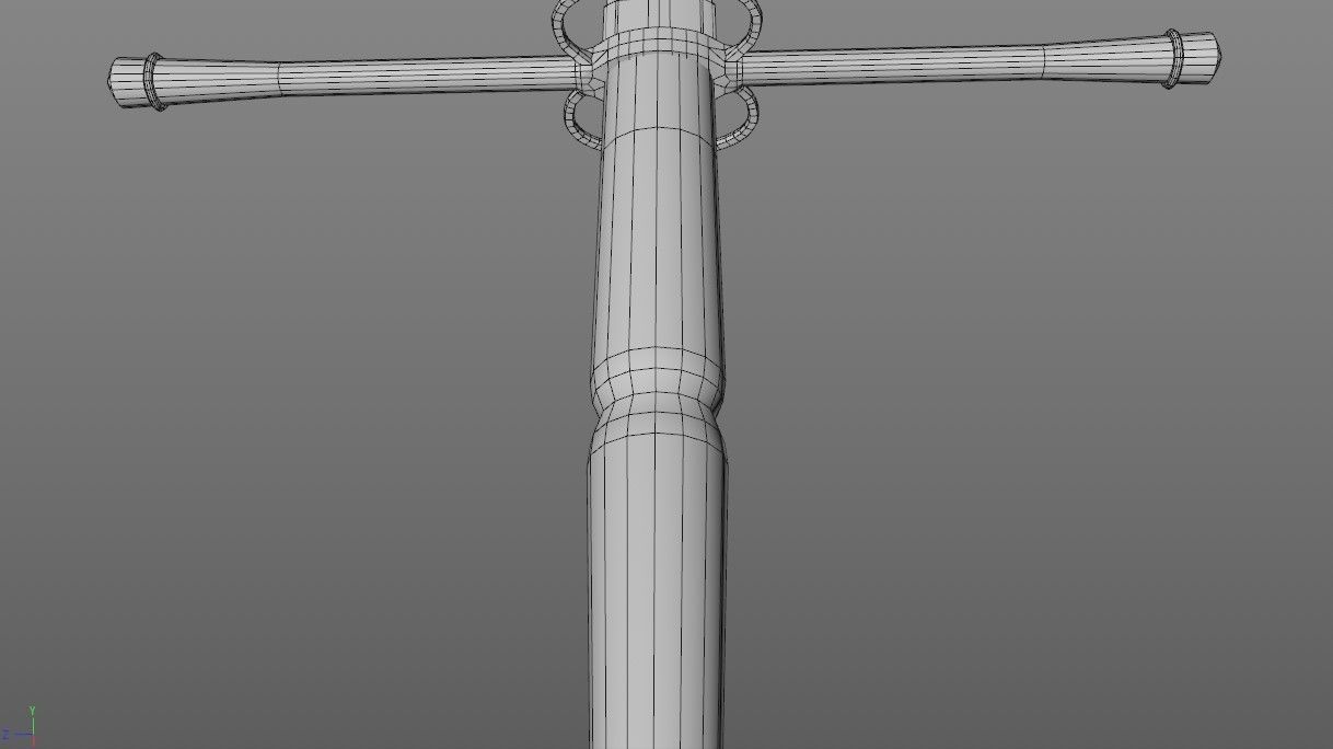 Twohanded Sword Low-poly 3D model_19