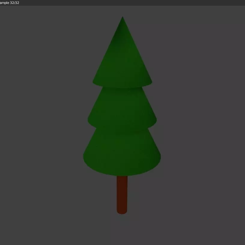 Fir Sapin Christmas tree Low-poly 3D model_0