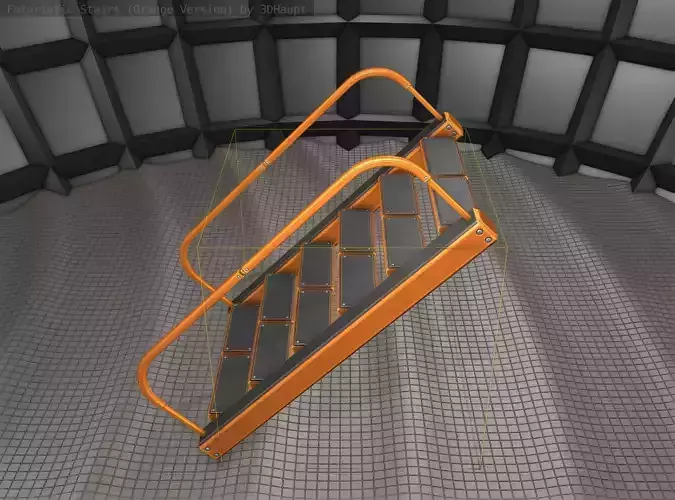 Sci-Fi Stairs - 19 - Orange Version