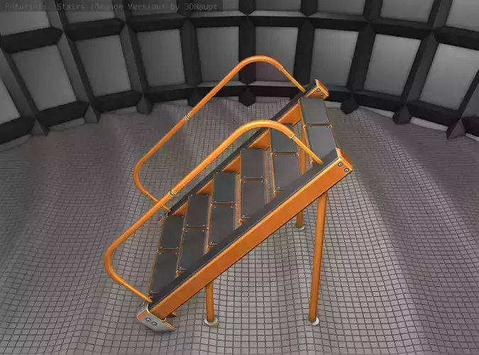 Sci-Fi Stairs - 20- Orange Version 