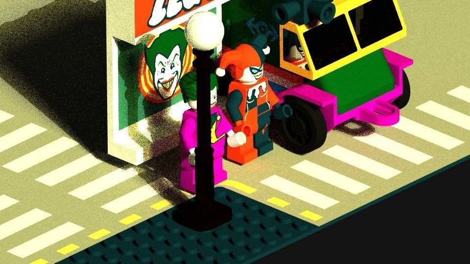 LEGO Joker And Harley Quinn Low-poly 3D model_6