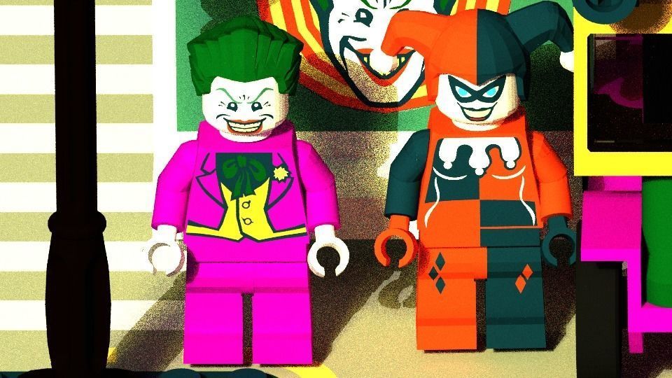 LEGO Joker And Harley Quinn Low-poly 3D model_4